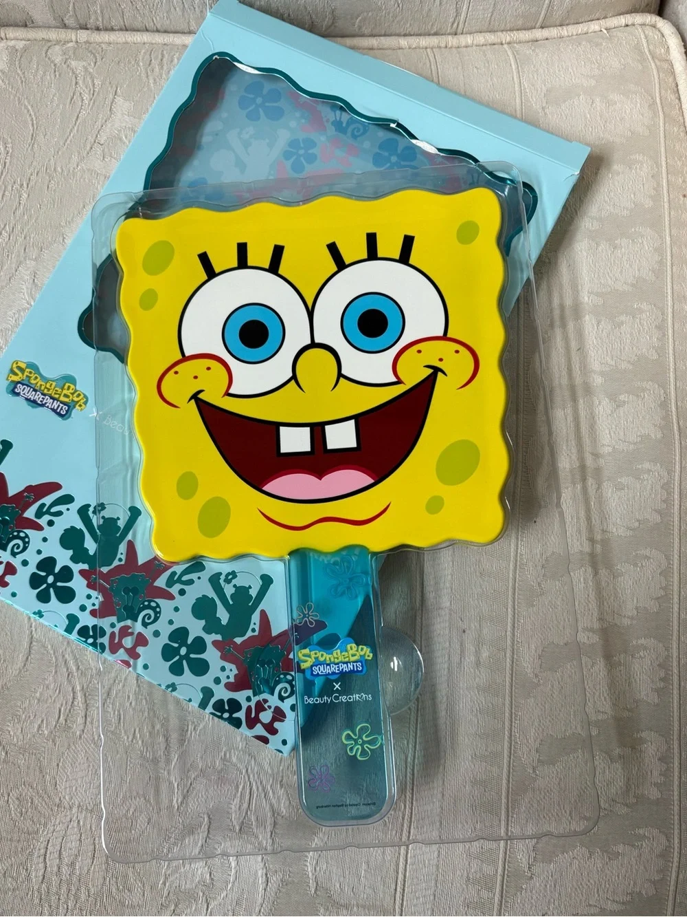 Beauty Creations SpongeBob SquarePants Handheld Makeup Mirror BNIB